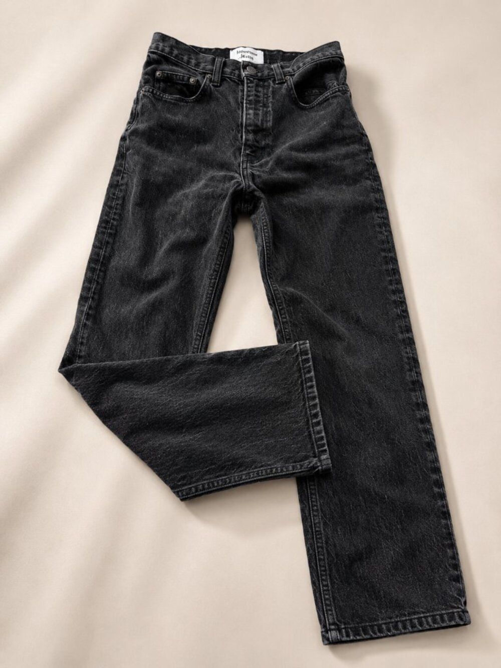 Reformation Stevie Women's 26 Black Ultra High Rise Straight Jeans Y2K Grunge